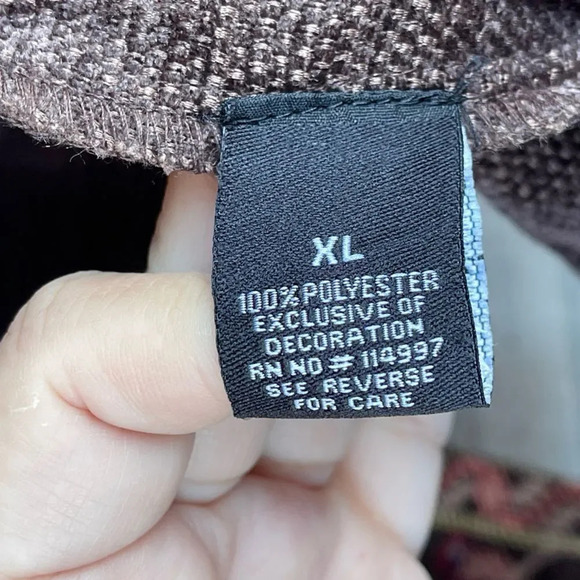 Tolani Collection  Embroidered Jacket with Roll-Tab Sleeve - Brown XL - Picture 9 of 10